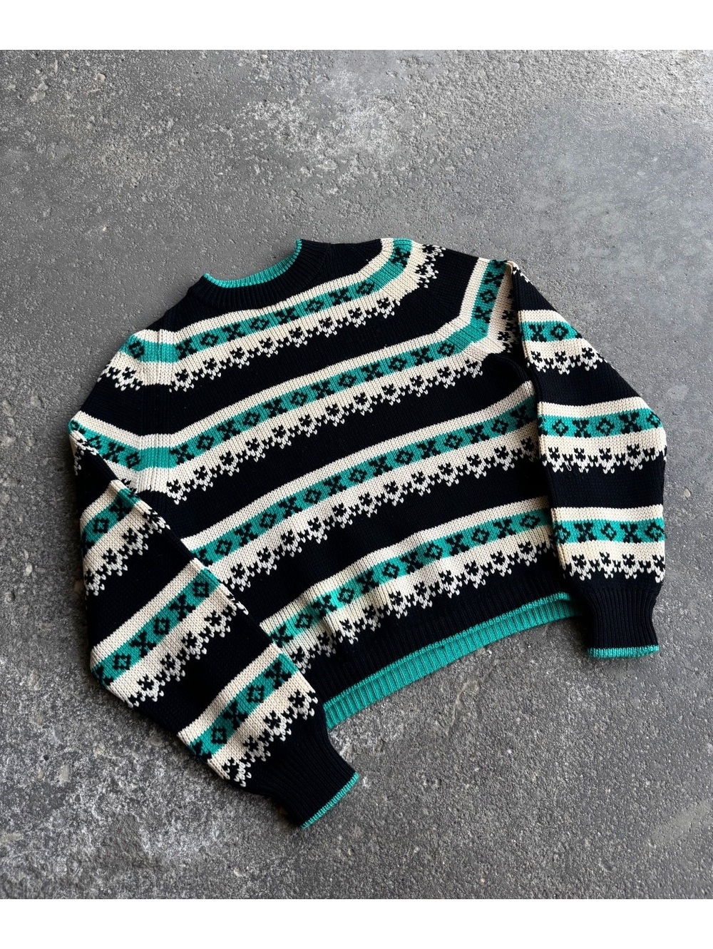 Vintage 80's Eaton Pattern Knit Sweater